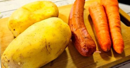 Cenoura, Batata e Linguiça uma Receita Deliciosa para Toda Família
