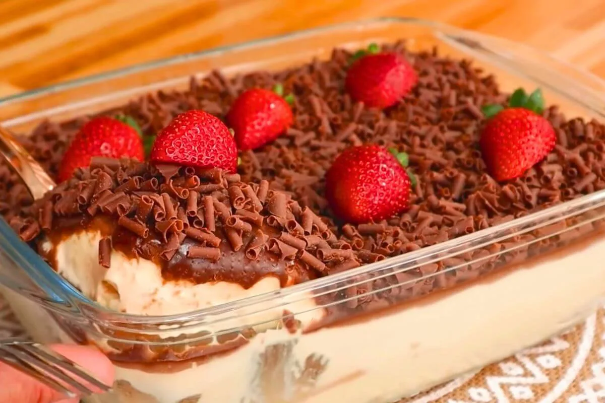 Pavê de Biscoito Maisena Para o Natal