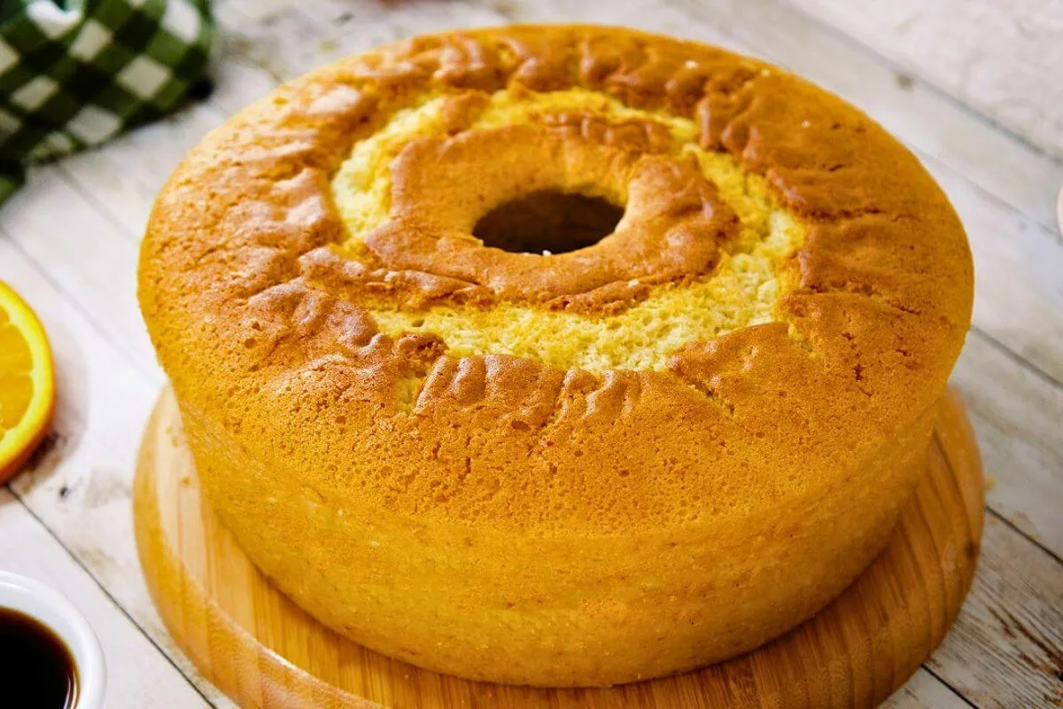 Bolo de Laranja Fofinho Com Nata