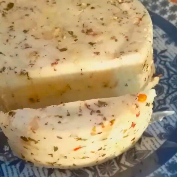 Cheese based on homemade herbs Cheese based on homemade herbs
