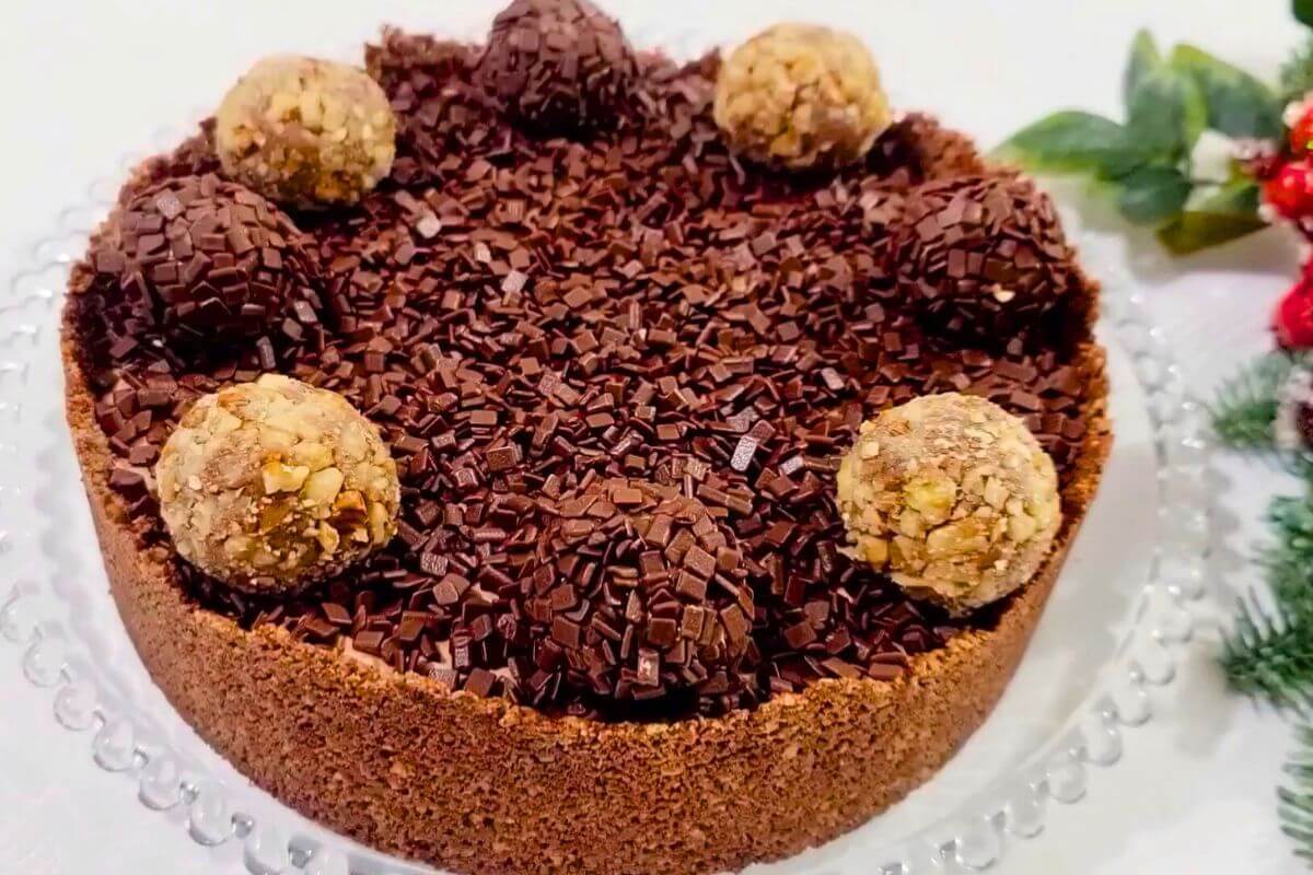Torta Mousse de Brigadeiro Com Nozes Para as Festas