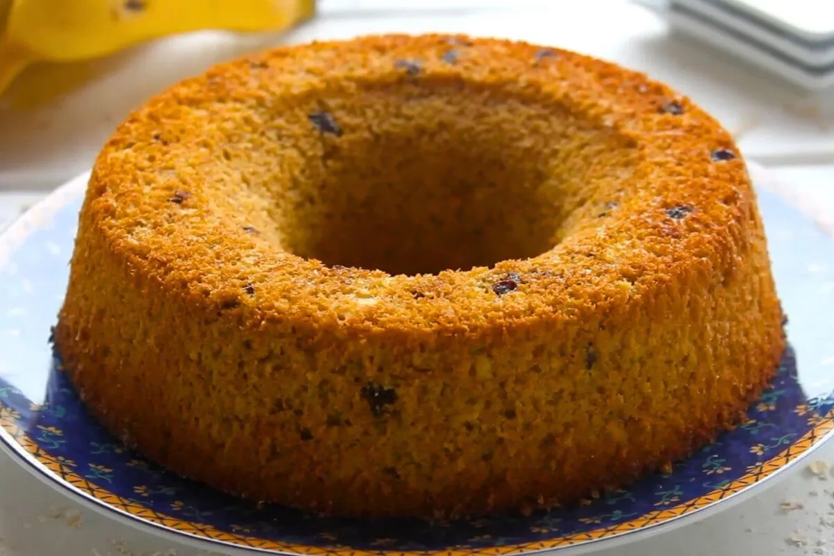 Bolo de Banana Com Farinha de Aveia