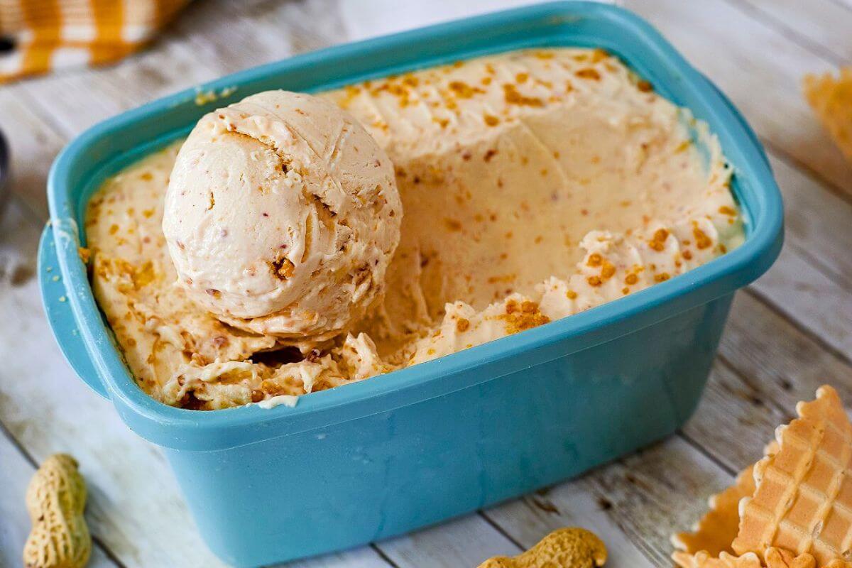 Sorvete de Paçoca Caseiro Feito em Casa Sem Batedeira