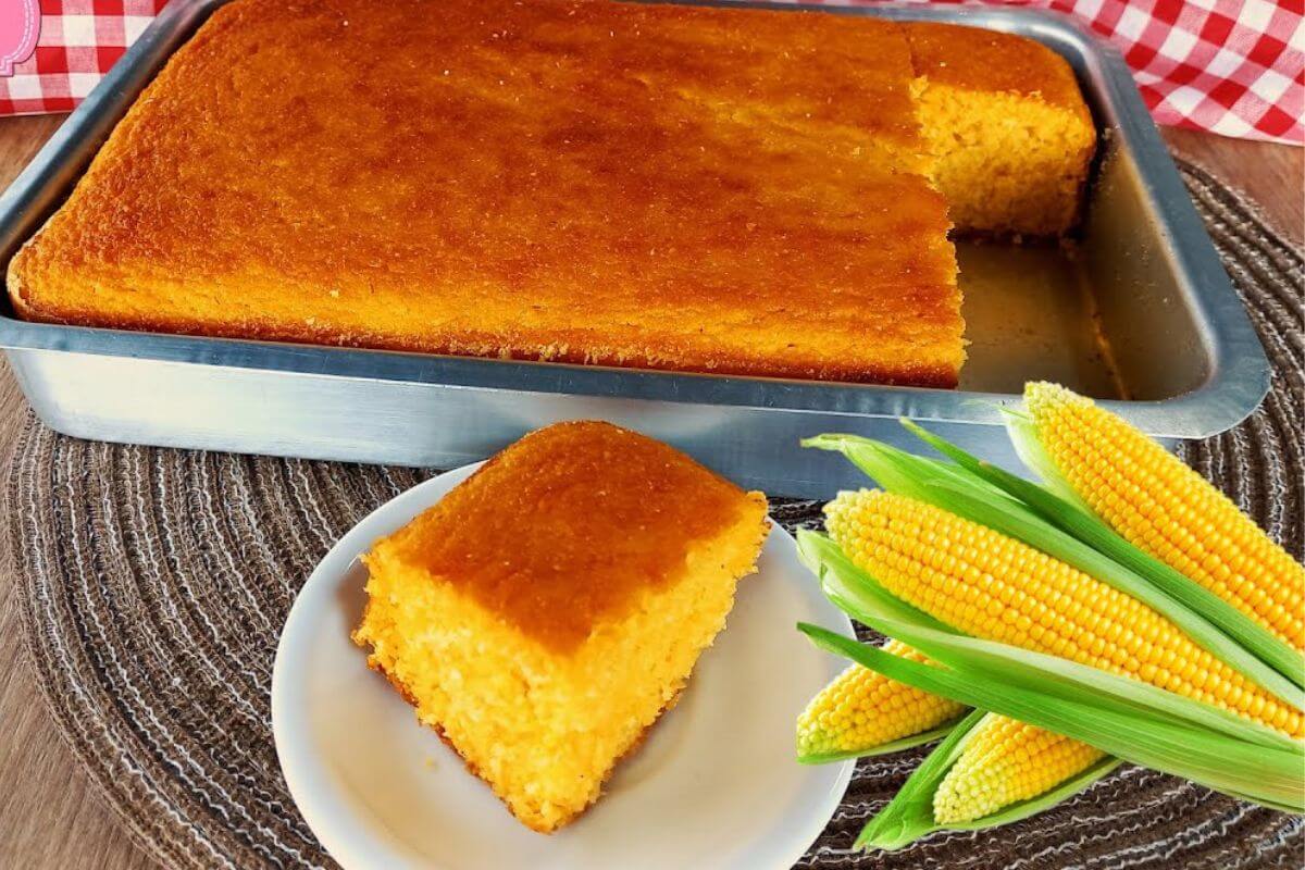 Bolo de Milho Verde Igual da Fazenda