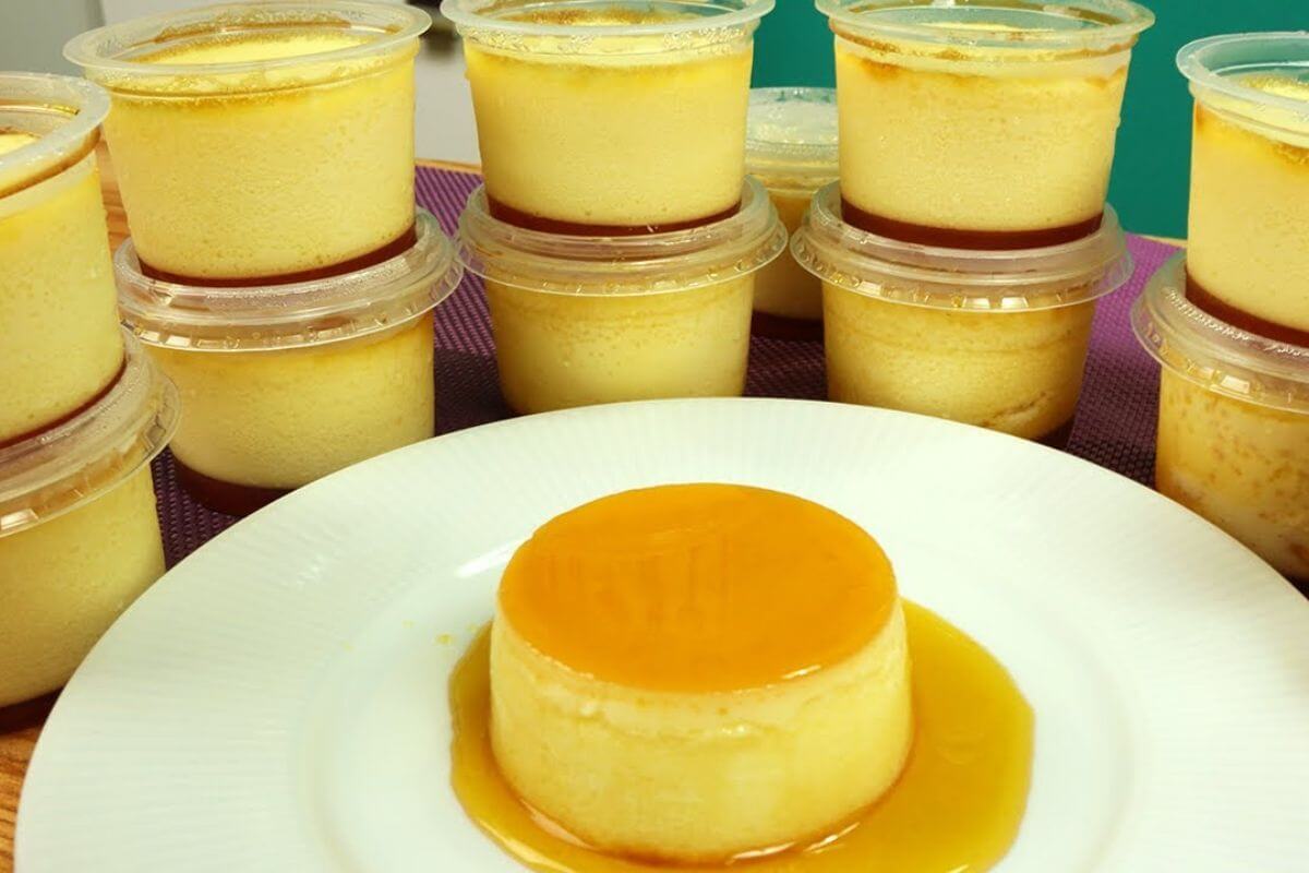 Pudim de Leite No Pote Pra Vender