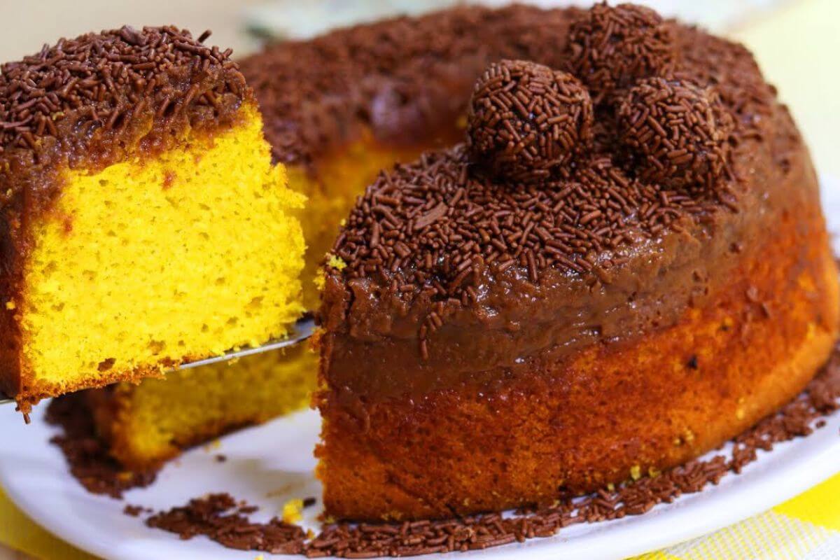 Bolo de Cenoura Invertido Delicioso