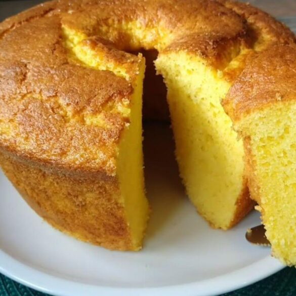 Corn cake with orange orange Corn cake with orange orange