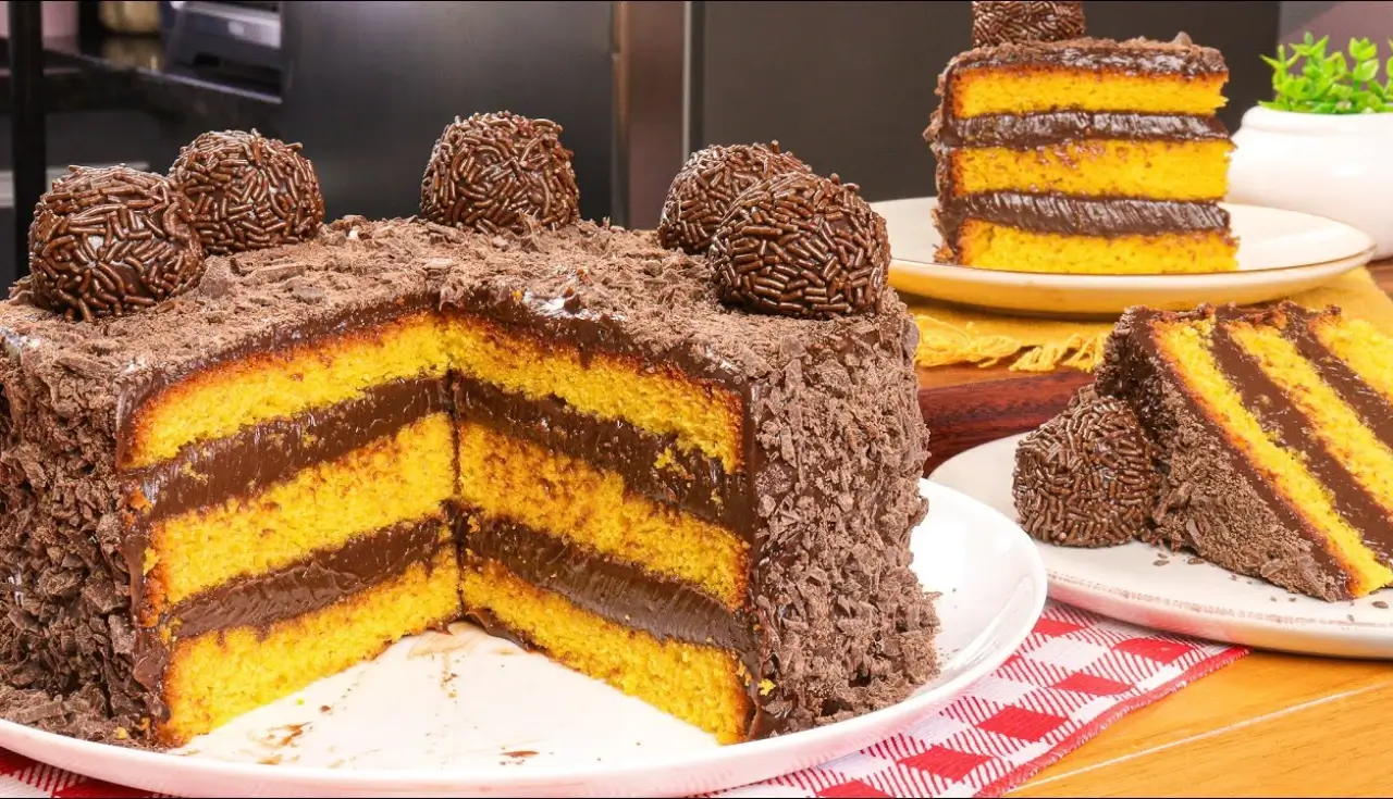 Bolo de Cenoura Com Brigadeiro Irresistível