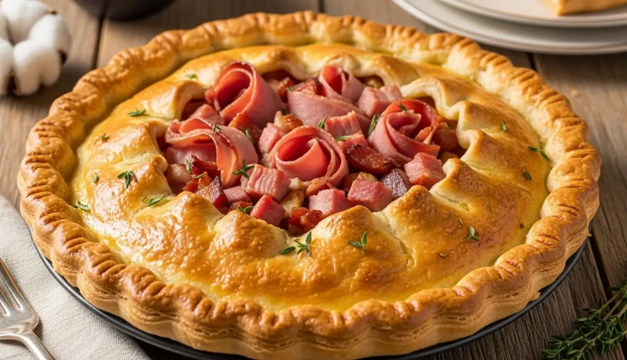 Torta Salgada Com Presunto e Bacon