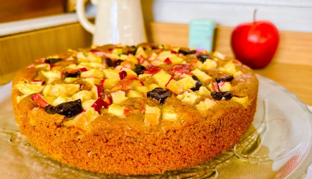 Bolo de Maçã Sem Açúcar e Sem Trigo