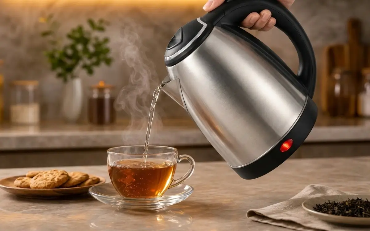Chaleira Elétrica Inox 2 Litros com Desligamento Automático