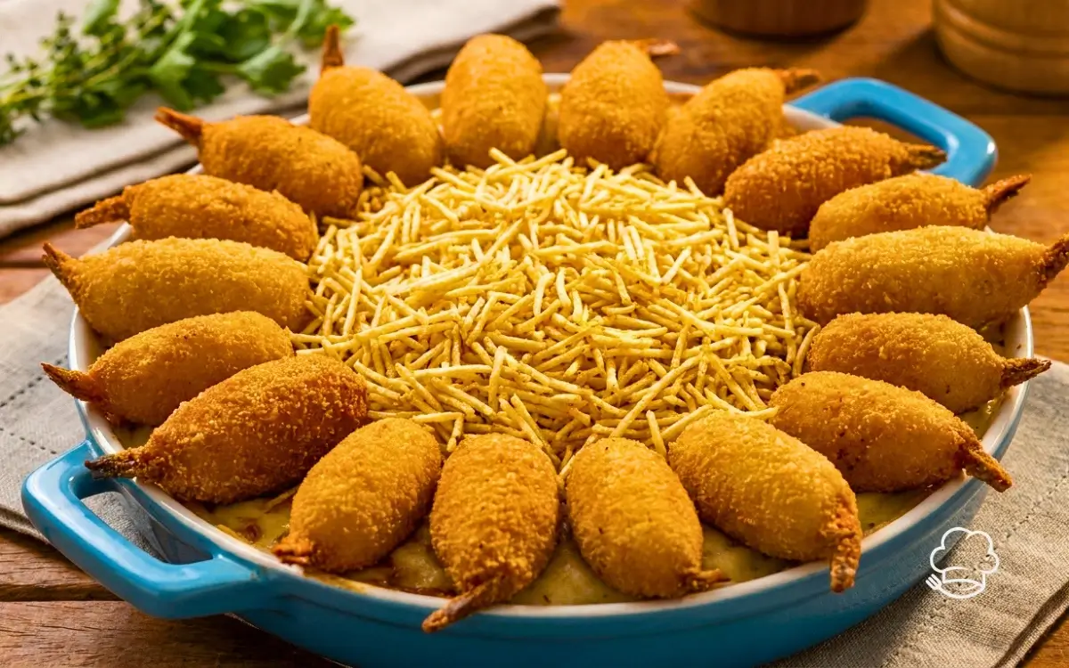 Receita de Camarão Internacional de Restaurante