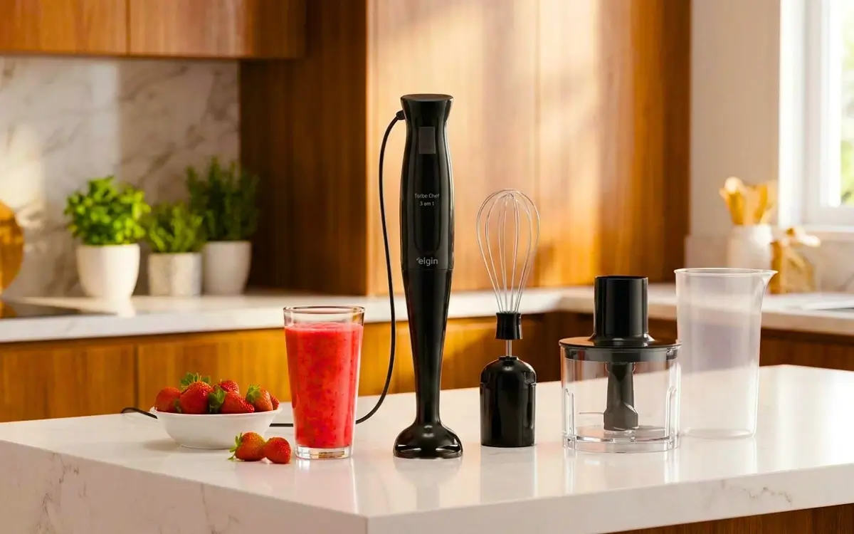 Mixer Vertical Elgin Turbo Chef 200W 3 em 1 Triturador e Batedor de Ovos