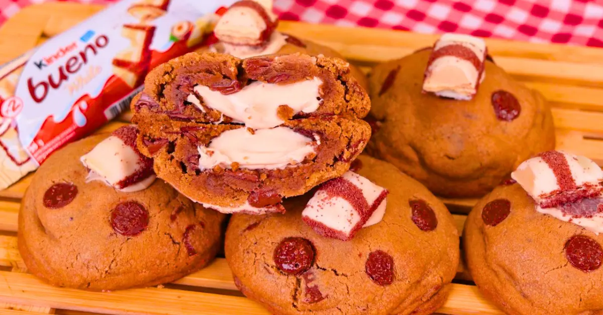 Cookies Recheados de Kinder Bueno
